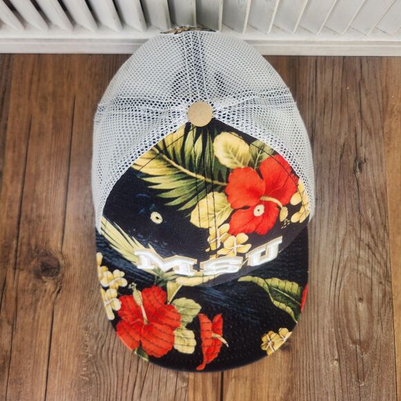 The Game MSU Bobcats Trucker Hat Cap Snapback Hawaiian Floral Montana State Mesh - Picture 7 of 10